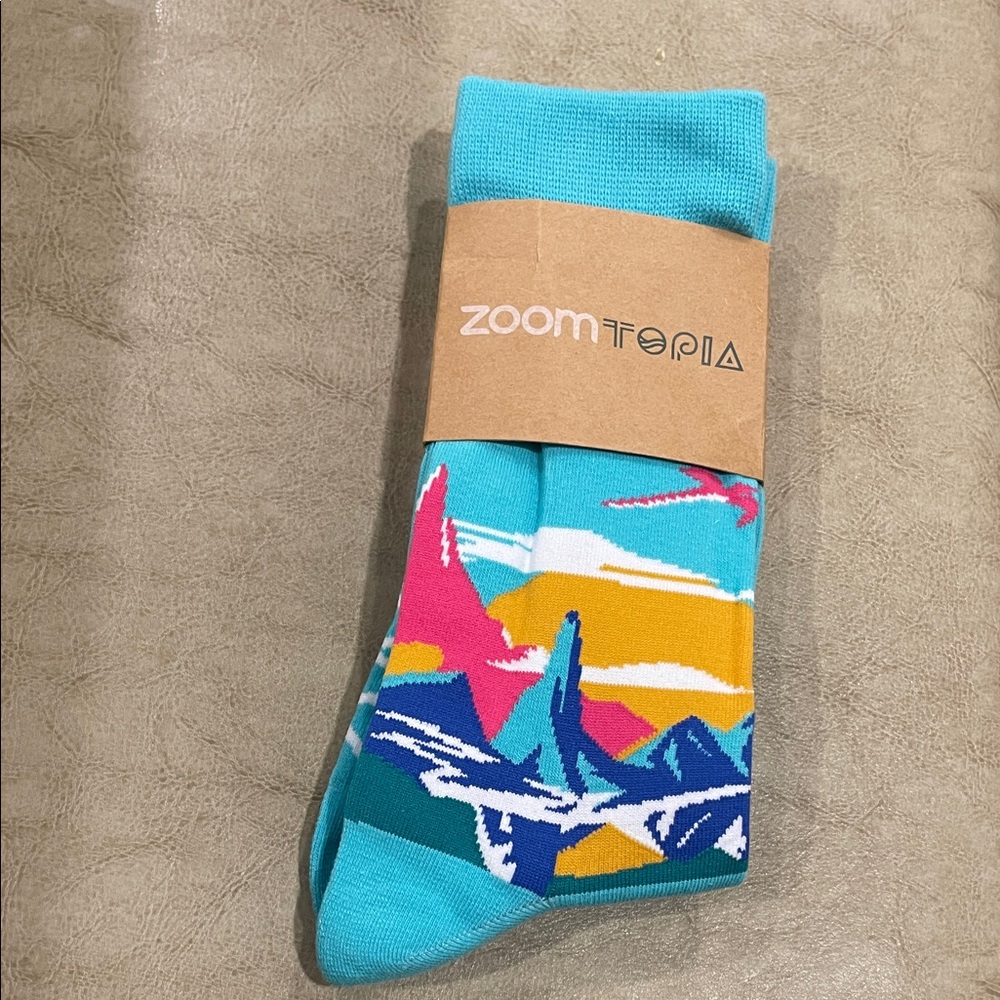 Topia Women’s Vibrant Socks - Teal and Multicolor